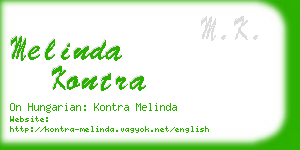melinda kontra business card